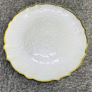 Pearl Flower Underplate Charger – Decorative Resin